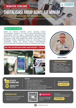 BIMTEK DIGITALISASI ARSIP BUMD AIR MINUM TRANSFORMASI ARSIP MENUJU ERA DIGITAL