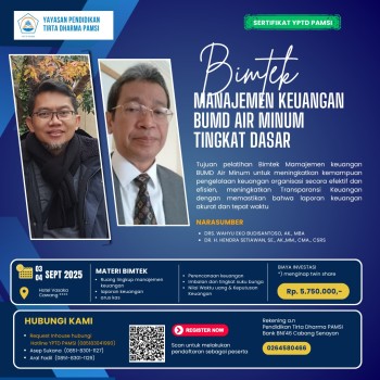 Bimtek Manajemen Keuangan BUMD Air Minum Tingkat Dasar